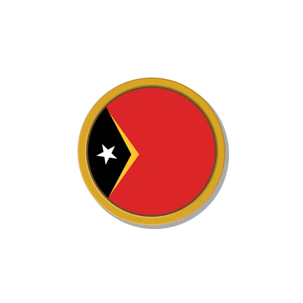 Illustration Timor Leste Flaggmall — Stock vektor
