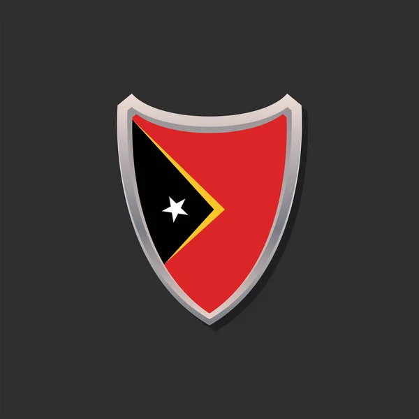 东帝汶国旗模板的说明 — 图库矢量图片