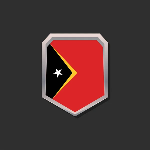 Ilustração Modelo Bandeira Timor Leste —  Vetores de Stock