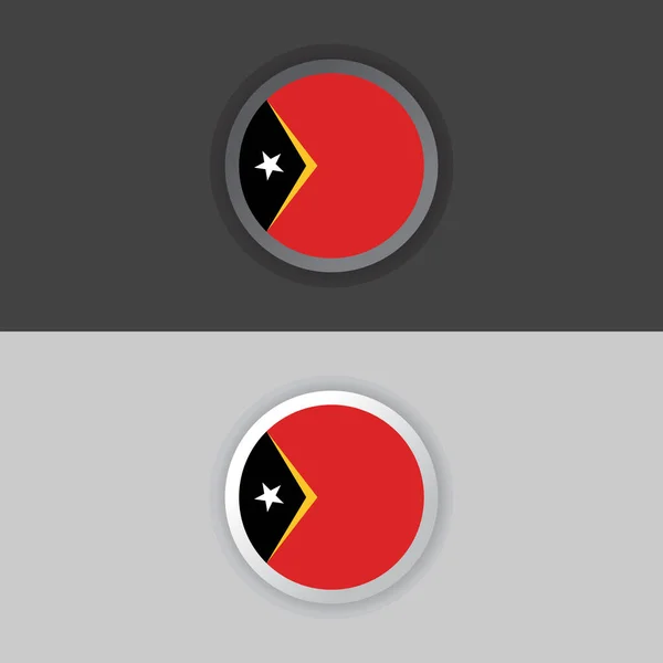 Ilustracja Szablonu Flagi Timoru Wschodniego — Wektor stockowy