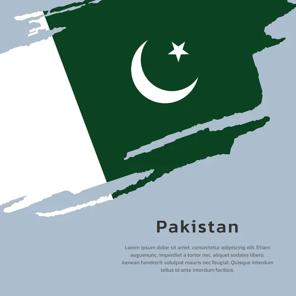 Illustration Pakistan Flag Template — Stockvektor