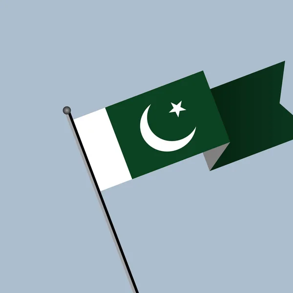 Illustration Pakistan Flag Template — Vector de stock