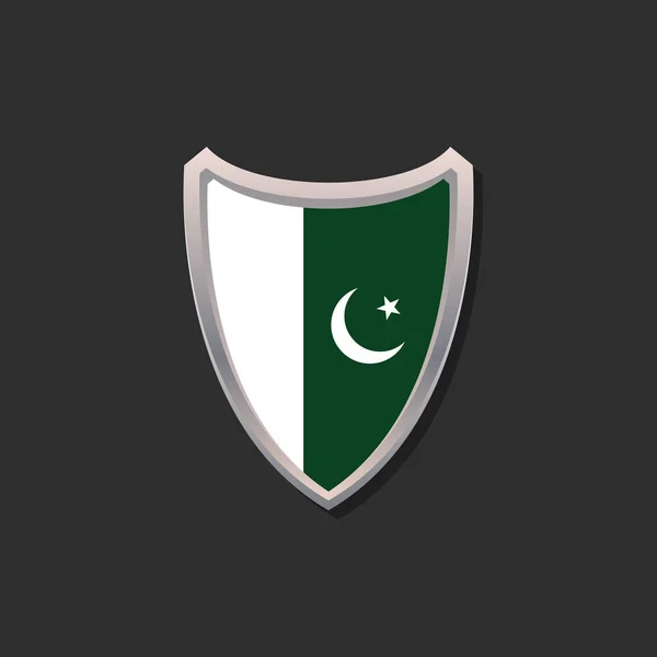 Illustration Pakistan Flag Template — Stockvektor