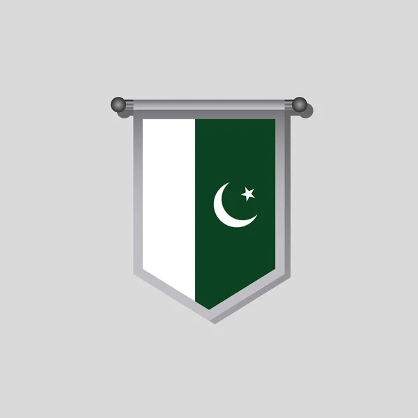 Illustration Pakistan Flag Template — Stockvektor