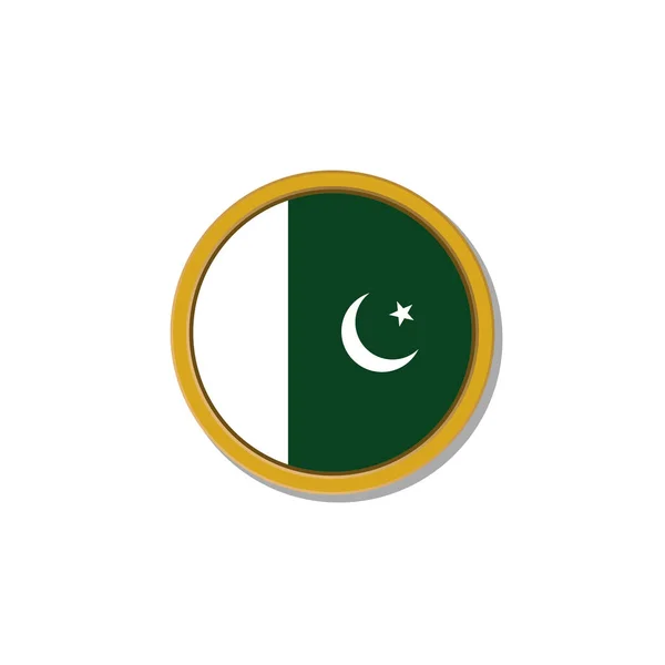 Illustration Pakistan Flag Template — Stockvektor