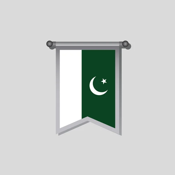 Illustration Pakistan Flag Template — Stockvektor