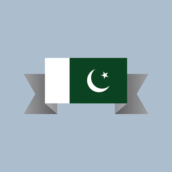 Illustration Pakistan Flag Template — Stok Vektör