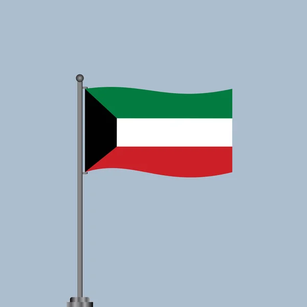 Illustration Kuwait Flag Template — Vector de stock