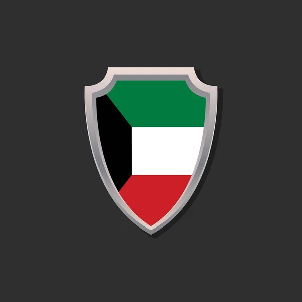 Illustration Kuwait Flag Template — Wektor stockowy