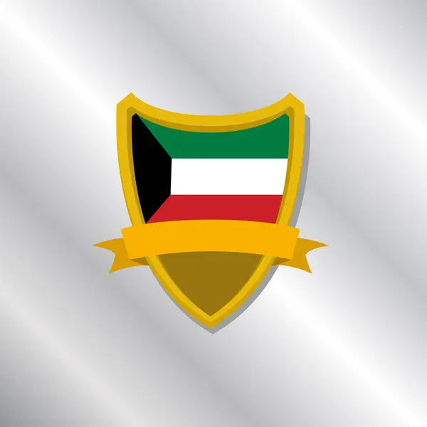 Illustration Kuwait Flag Template — Stockvector