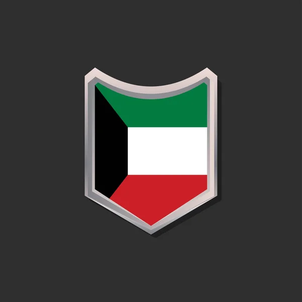 Illustration Kuwait Flag Template — Stockvektor
