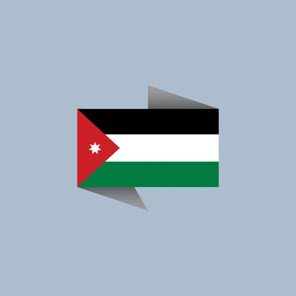 Illustration Jordan Flag Template — Stockvector