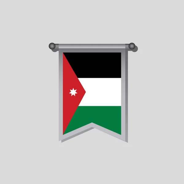 Illustration Jordan Flag Template — Vector de stock