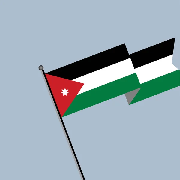 Illustration Jordan Flag Template — Vetor de Stock