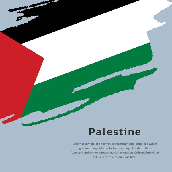 Illustration Palestine Flag Template — Stock Vector
