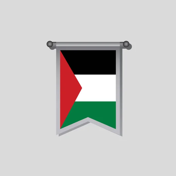 Иллюстрация Шаблона Палестинского Флага — стоковый вектор