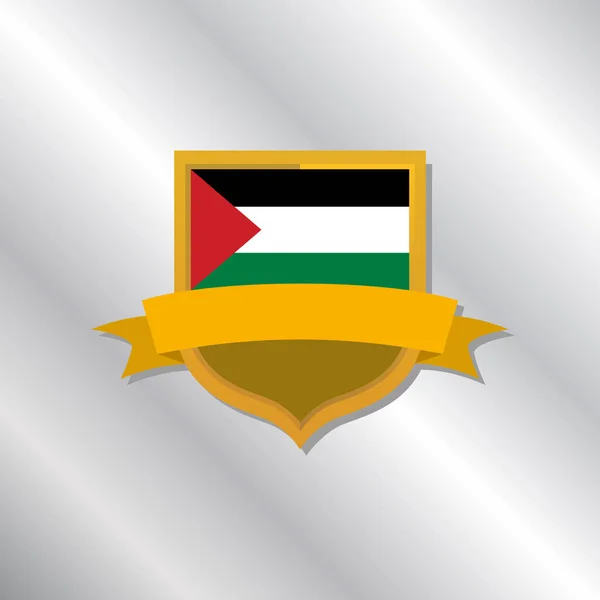 Illustratie Van Het Palestijnse Vlaggensjabloon — Stockvector