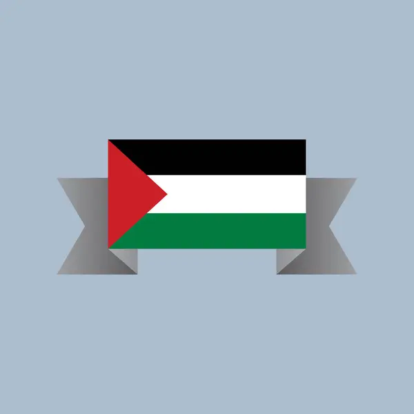 Illustration Palestinska Flaggmallen — Stock vektor