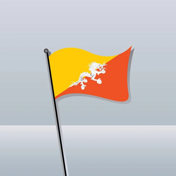 Ilustrace Šablony Bhútánské Vlajky — Stockový vektor