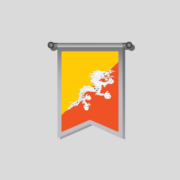 Ilustração Modelo Bandeira Butão —  Vetores de Stock
