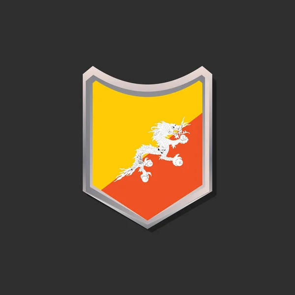 Ilustracja Szablonu Flagi Bhutanu — Wektor stockowy