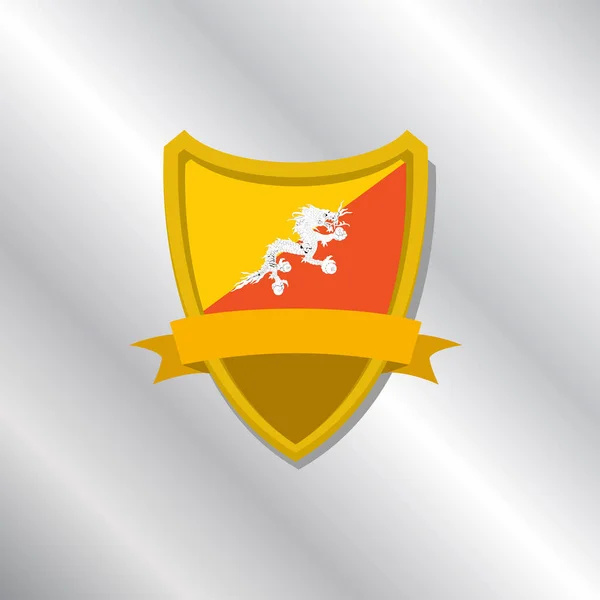 Abbildung Der Fahne Von Bhutan Vorlage — Stockvektor