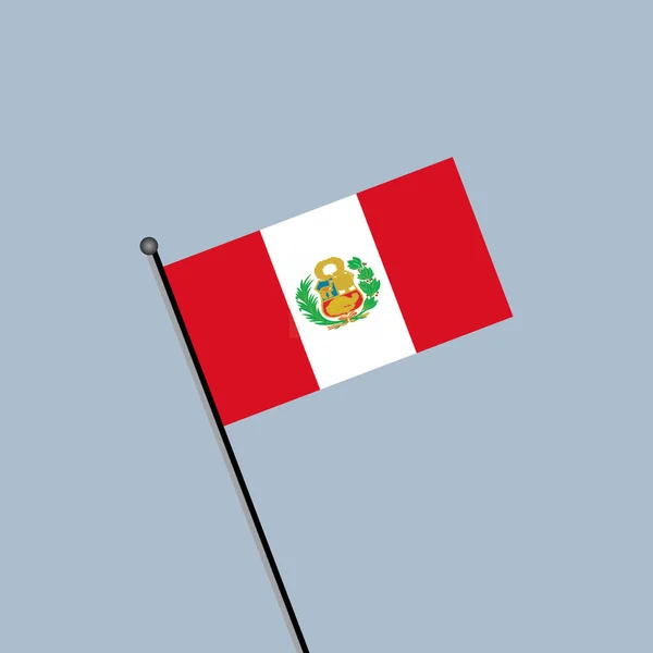 Illustration Peru Flag Template — Vector de stock