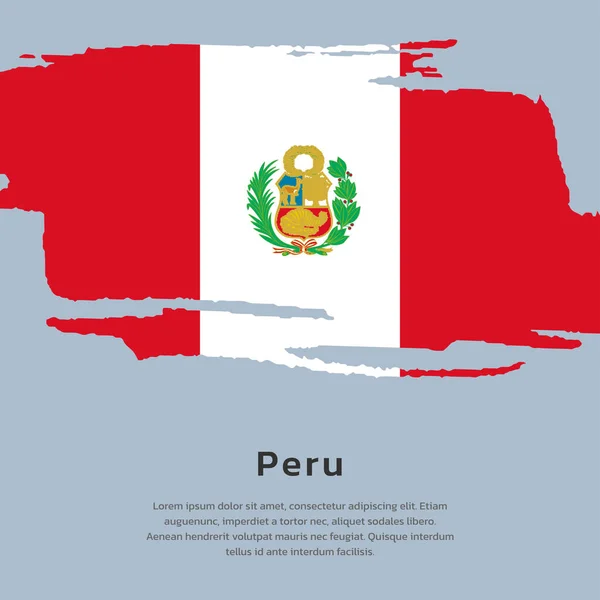 Illustration Peru Flag Template — Stok Vektör