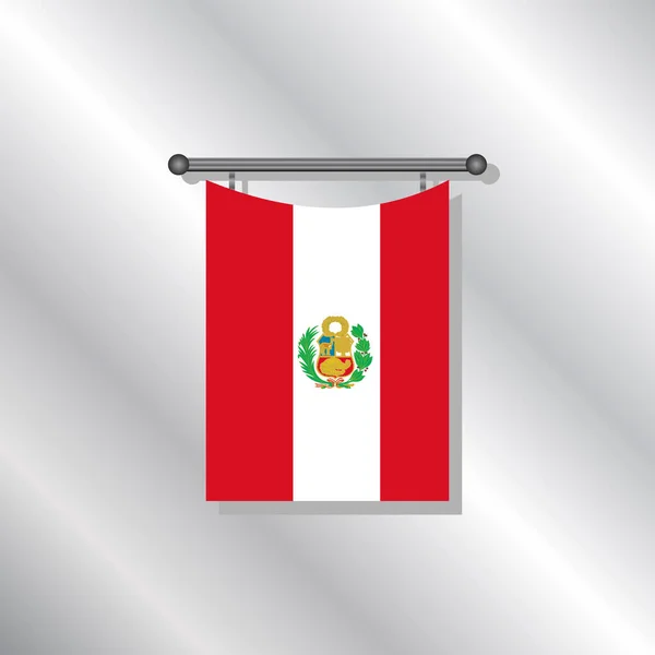 Illustration Peru Flag Template — Image vectorielle