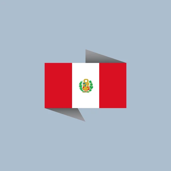 Illustration Peru Flag Template — Archivo Imágenes Vectoriales