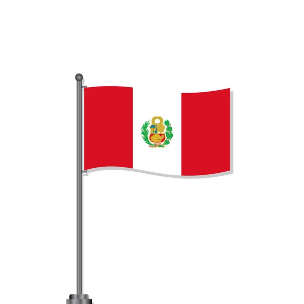 Illustration Peru Flag Template — 스톡 벡터
