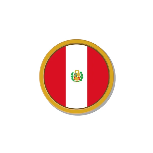 Illustration Peru Flag Template — Stockvektor