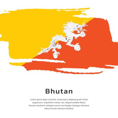 Bhutan bayrak Şablonu