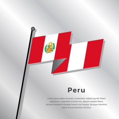 Illustration of Peru flag Template