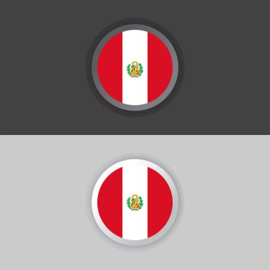 Illustration of Peru flag Template