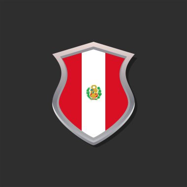 Illustration of Peru flag Template