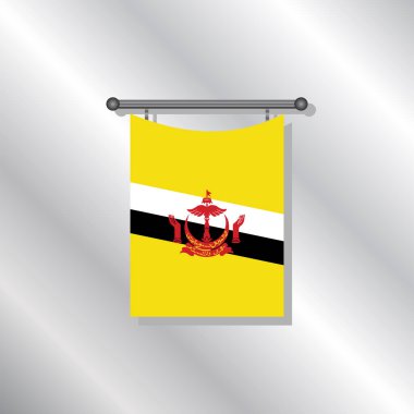 Illustration of Brunei flag Template