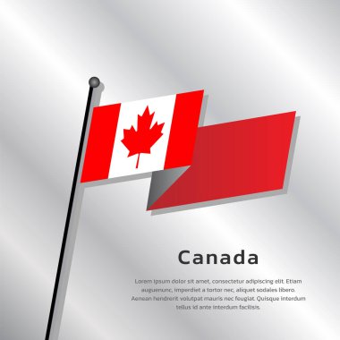 Illustration of Canada flag Template