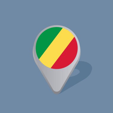 Illustration of Congo flag Template