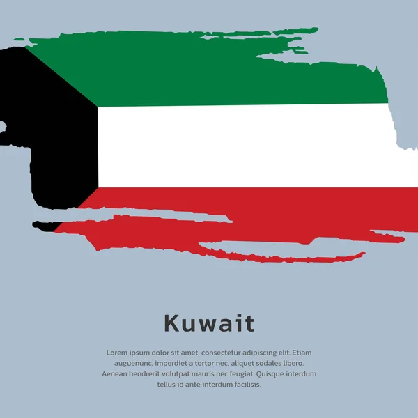 Illustration Kuwait Flag Template — Stock Vector