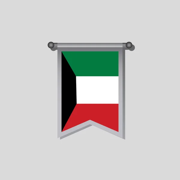 Illustration Kuwait Flag Template — Stockvector