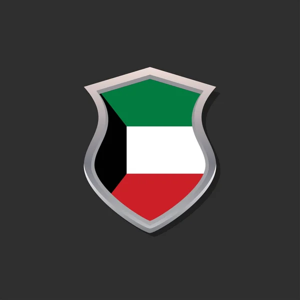Illustration Kuwait Flag Template — Stock Vector
