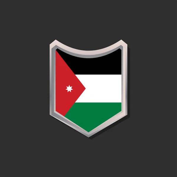 Illustration Jordan Flag Template — Vector de stock