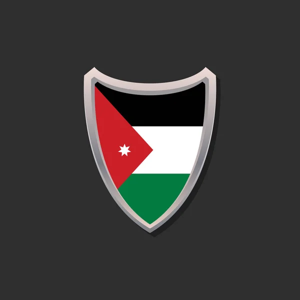 Illustration Jordan Flag Template — Vetor de Stock