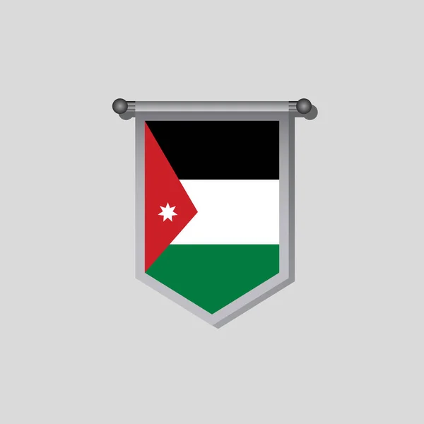 Illustration Jordan Flag Template — Vetor de Stock