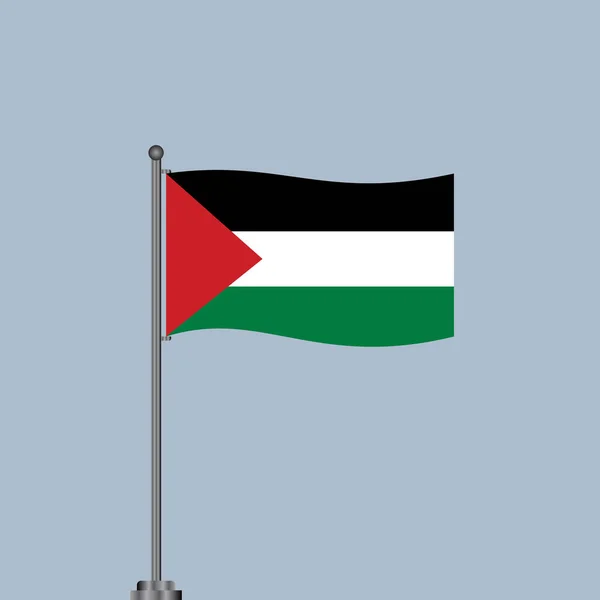 Ilustrace Šablony Palestinské Vlajky — Stockový vektor