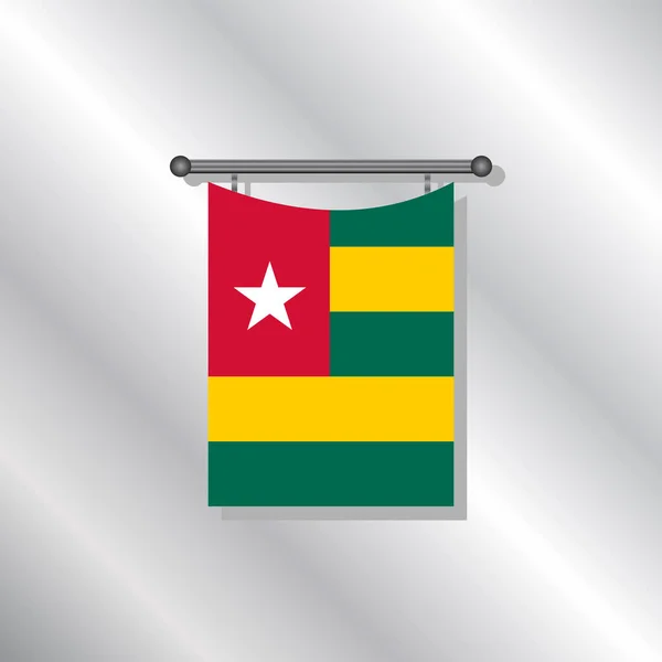 Illustration Togo Flag Template — Vetor de Stock