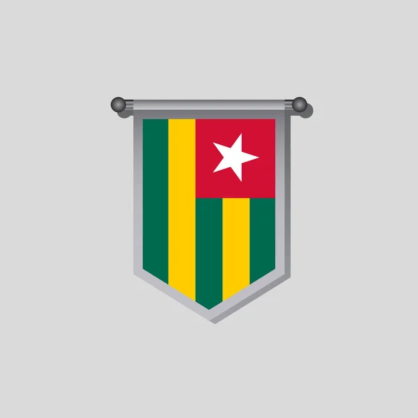 Illustration Togo Flag Template — Wektor stockowy