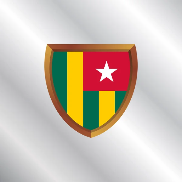 Illustration Togo Flag Template — ストックベクタ