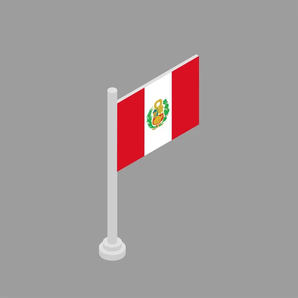 Illustration Peru Flag Template — Image vectorielle